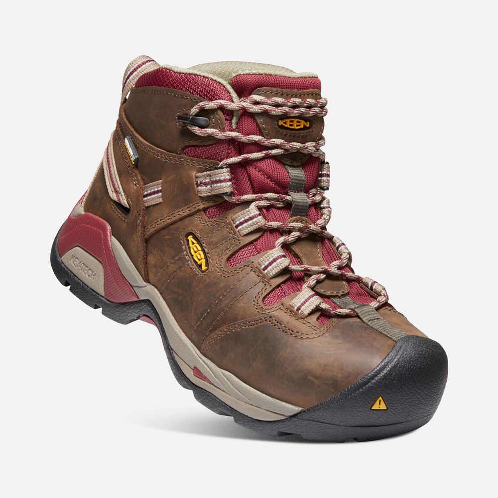 Botte de Travail Keen Femme Marron | Detroit Xt Waterproof (Steel Toe) | ZFEXK-2045